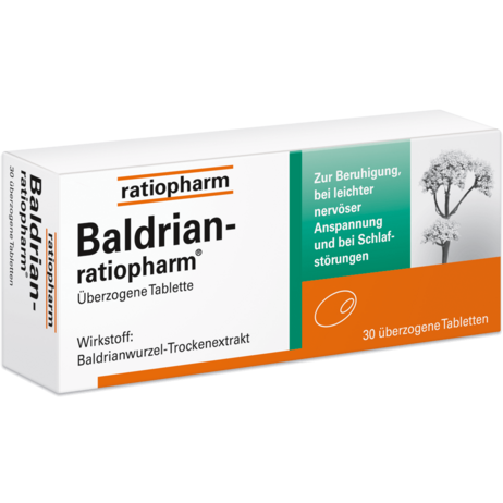 Symbolbild Baldrian-ratiopharm® überzogene Tablette
