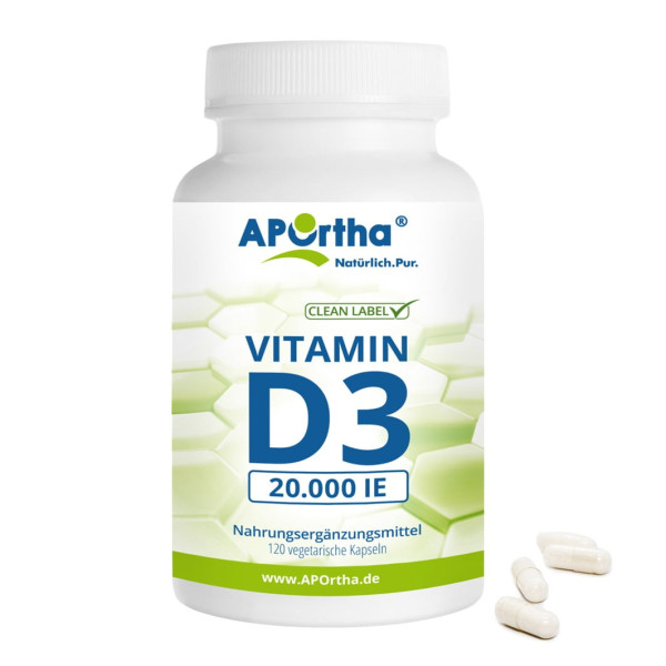 Symbolbild Vitamin D3 Depot 20.000 IE - 500 µg - 120 vegetarische Kapseln
