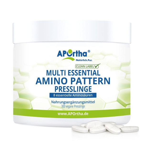 Symbolbild Multi essential Amino Pattern - 300 vegane Presslinge