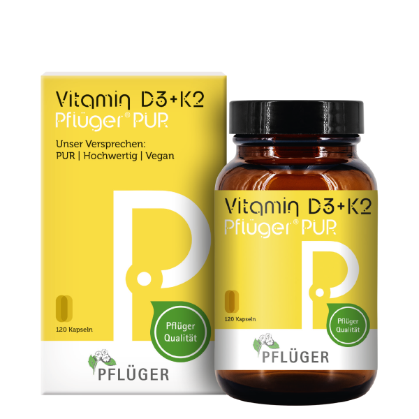Symbolbild Vitamin D3+K2 Pflüger PUR®